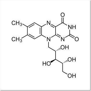 Vitamin B2 Riboflavin C17H20N4O6 Molecule Posters and Art